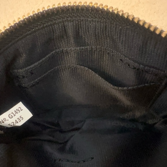 Coach Zebra Black and White Crossgrain Leather Corner Zip Wristlet - Picture 8 of 10